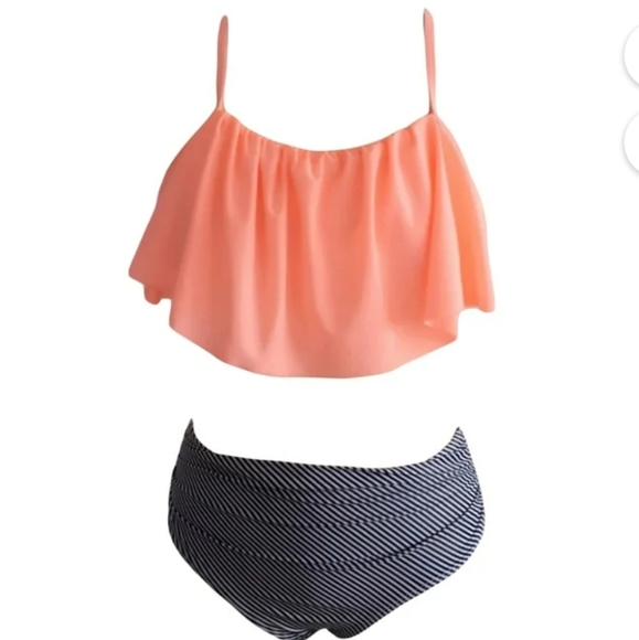 Peachy pink swim top size Large - Picture 1 of 7